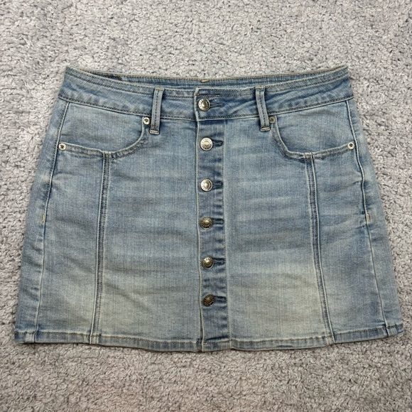 American Eagle Skirt Womens 4 Short High Rise A Line Mini Denim Party Photoshoot - Picture 1 of 5